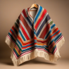 Poncho andino de lana de llama